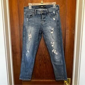 EUC Hollister Vintage Boyfriend Jeans Denim Distressed Womens‎ 3 26